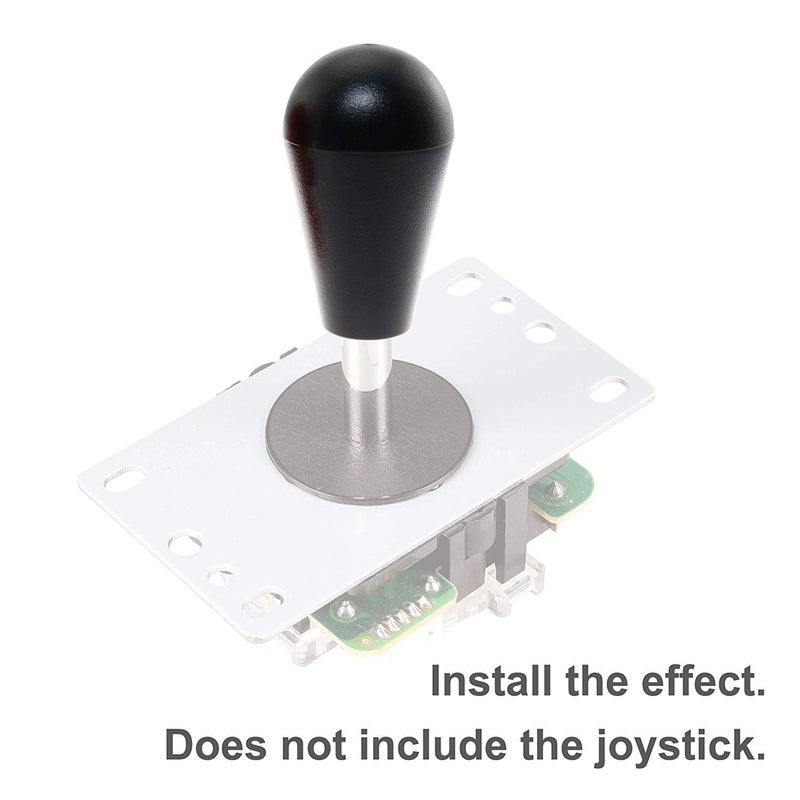 Maxmoral 2pcs Arcade Ellipse American Style Joystick Topball Handle Arcade Ball Top Replacement Accessories for Arcade1up Cabinet Red Black - Image 5